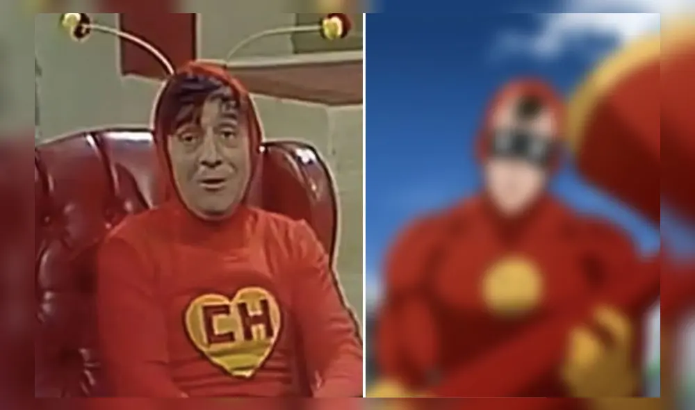 Chapulín Colorado y su aparición en serie japonesa. Créditos: composición Chapulín Colorado y su aparición en serie japonesa. Créditos: composición