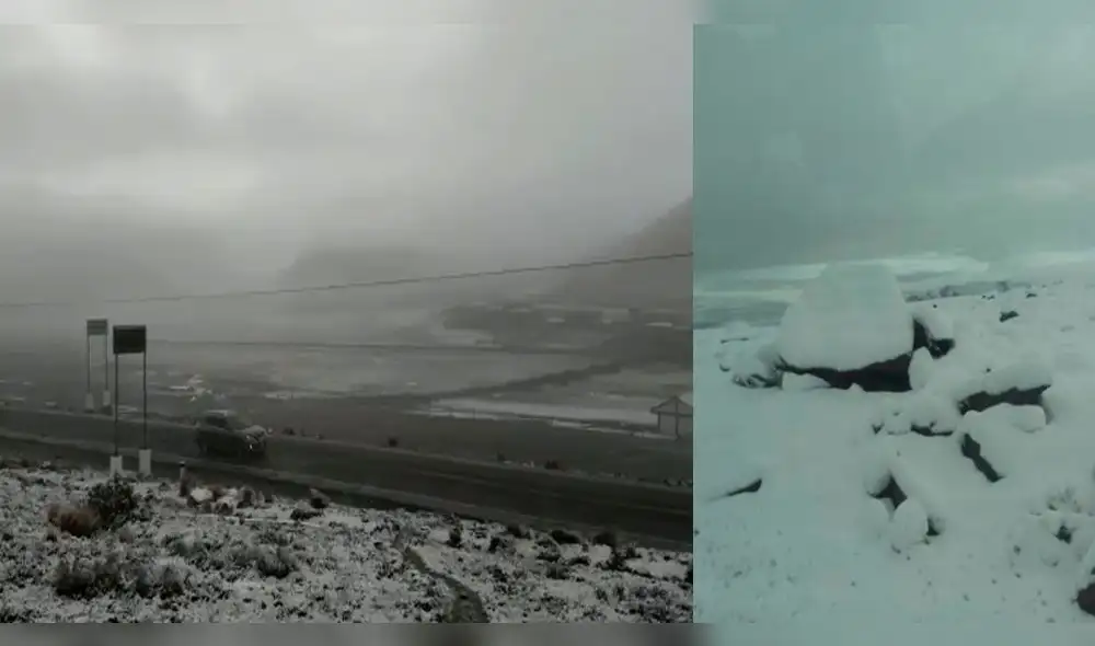 Nevadas y granizadas azotan a las regiones de Arequipa y Puno  [VIDEO]