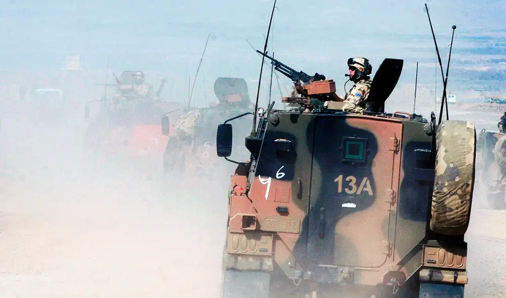 Un militar señaló a Guardian Australia que las tropas siempre llevaban la prótesis cuando viajaban. Foto: AFP