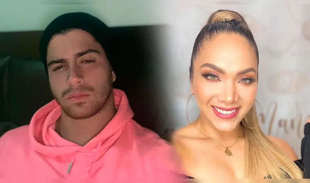 El futbolista se pronunció, con voz entrecortada, sobre las imágenes y le dejó un mensaje a la modelo. Foto: composición Instagram