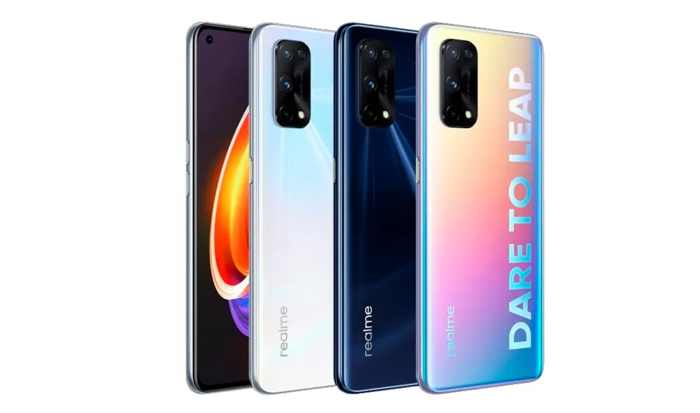 El Realme X7 Pro está disponible en color blanco, azul y rosa tornasol. | Foto: Realme El Realme X7 Pro está disponible en color blanco, azul y rosa tornasol. | Foto: Realme