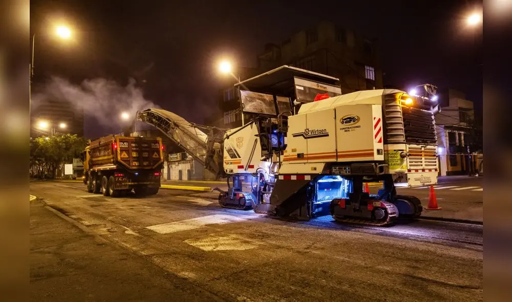 En los trabajos de mejoramiento de la avenida Garzón participan ingenieros, técnicos y operarios y se usa maquinaria especializada. Foto: MML