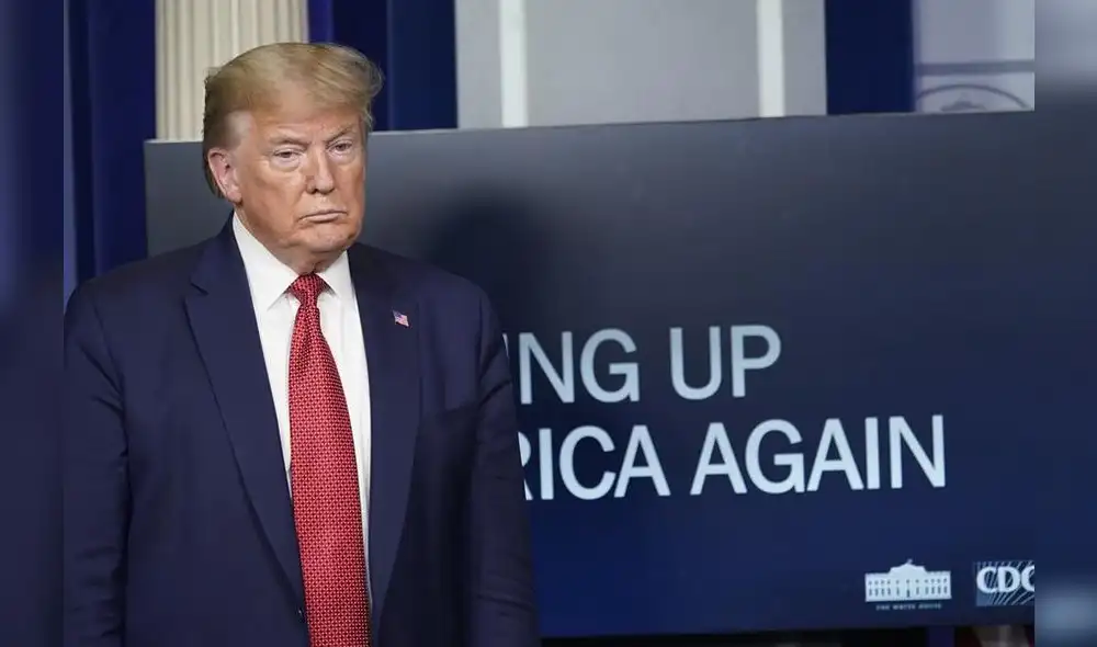 Donald Trump, presidente de Estados Unidos, en conferencia. Foto: AFP. Donald Trump, presidente de Estados Unidos, en conferencia. Foto: AFP.