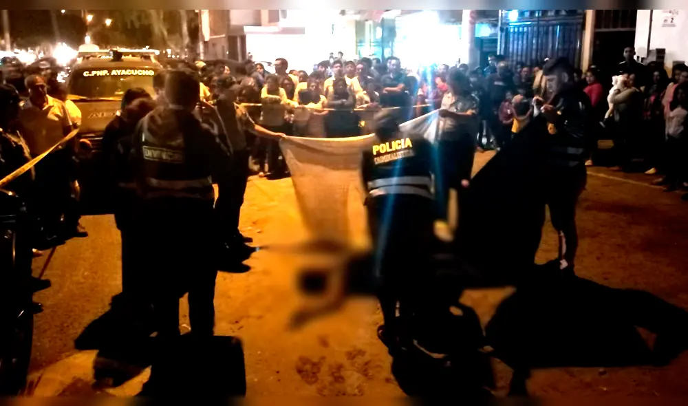 Cuerpo de la víctima quedó tendido sobre la pista. Cuerpo de la víctima quedó tendido sobre la pista.