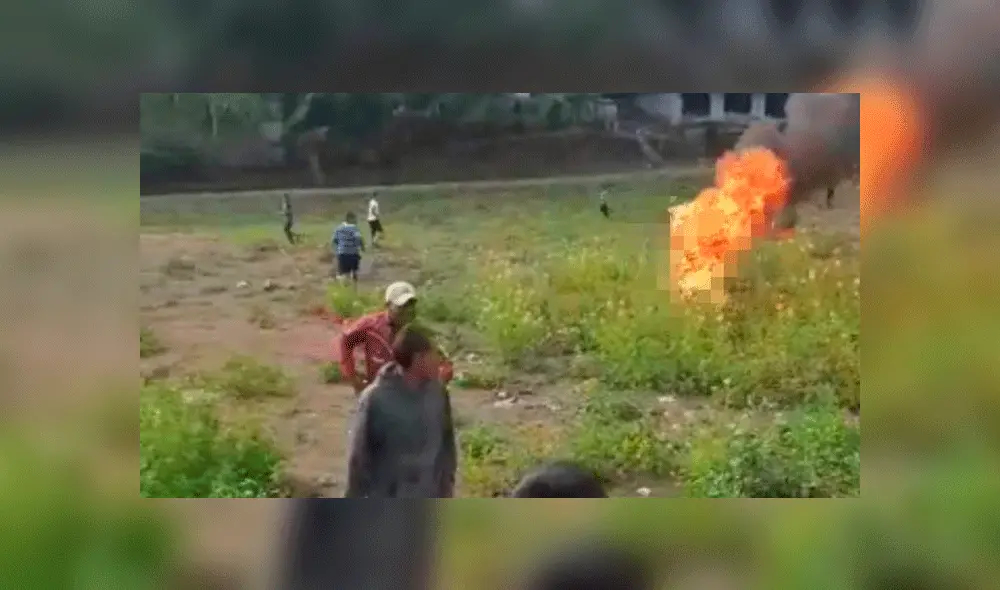 Los sujetos impidieron el ingreso de las autoridades. Fuente: Twitter.