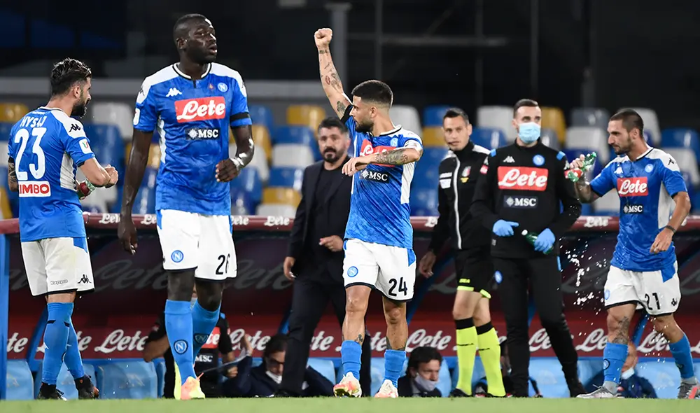 Nápoli derrotó en el global 2-1 al Inter de Milan. (FOTO: AFP). Nápoli derrotó en el global 2-1 al Inter de Milan. (FOTO: AFP).