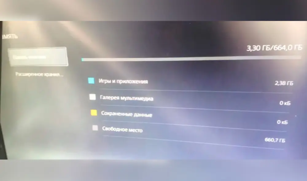 El sistema operativo de PS5 pesaría 161 GB y los jugadores tendrían 664 GB para videojuegos, según filtración. Foto: Reddit.