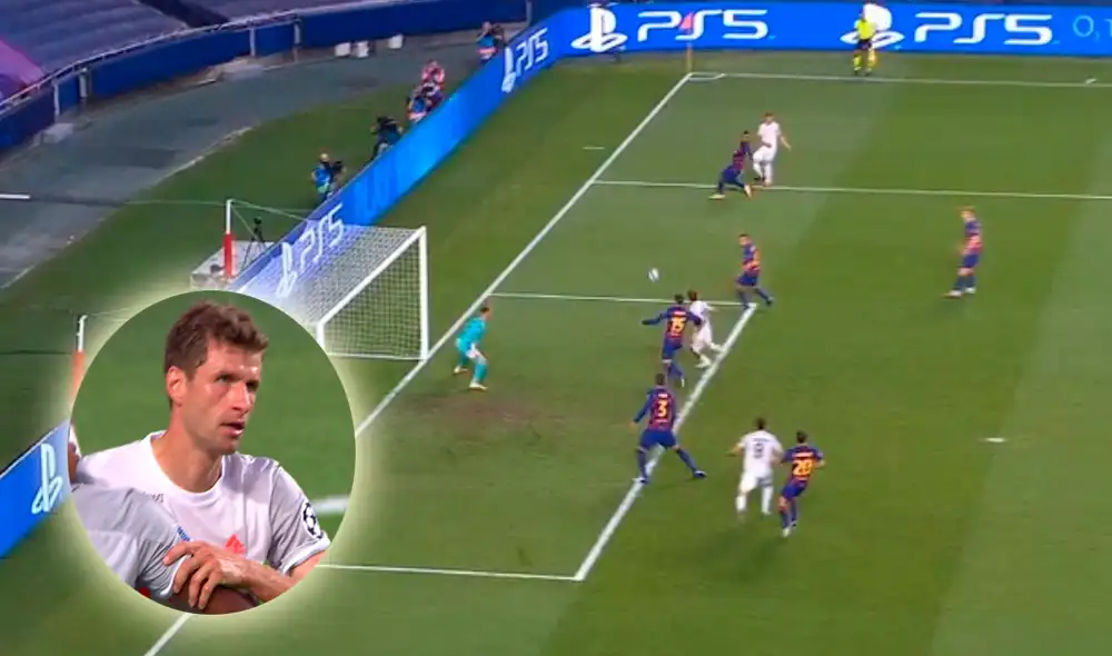 Thomas Müller decretó su doblete para el 4-1 del Bayern sobre el Barcelona. (FOTO: Composición La República). Thomas Müller decretó su doblete para el 4-1 del Bayern sobre el Barcelona. (FOTO: Composición La República).