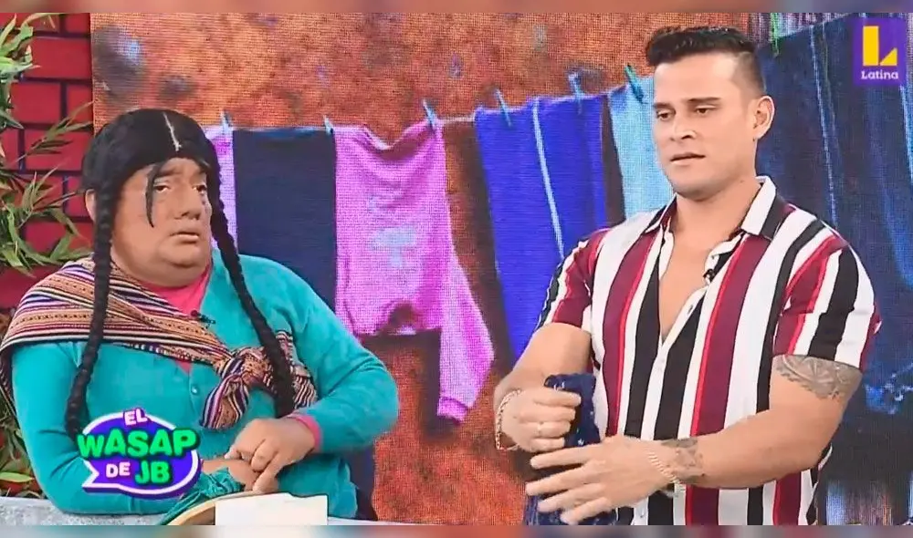 Christian Domínguez y Pamela Franco en Wasap de JB  Foto: captura