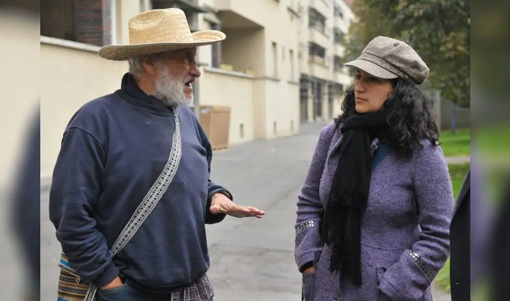 cine. Hugo Blanco junto a la directora Malena Martínez.