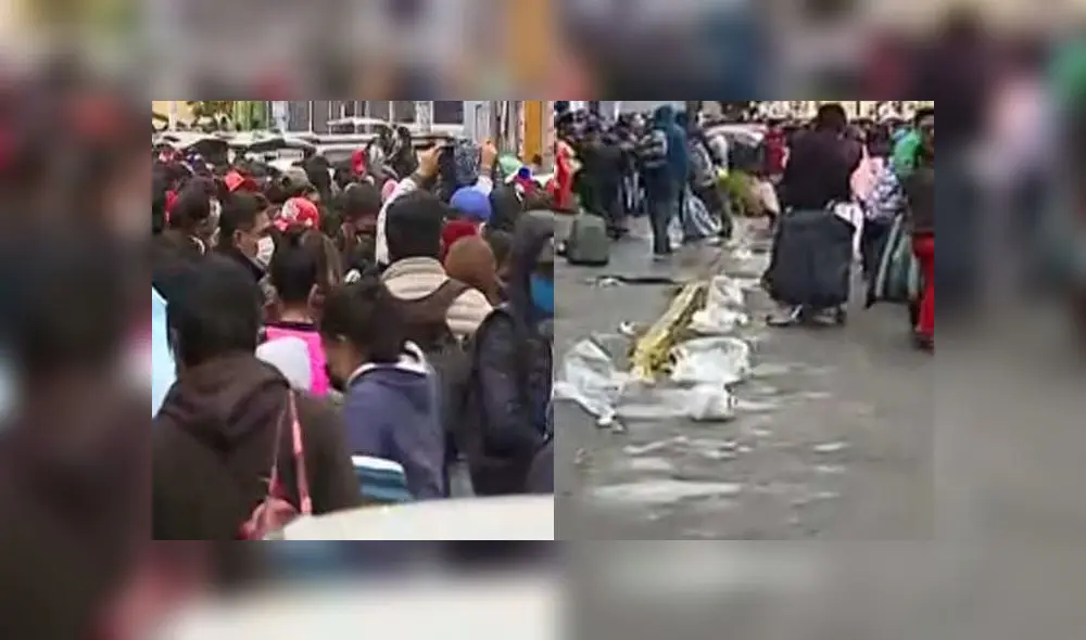 Aglomeración en el jirón Raimondi. Créditos: Captura Latina.