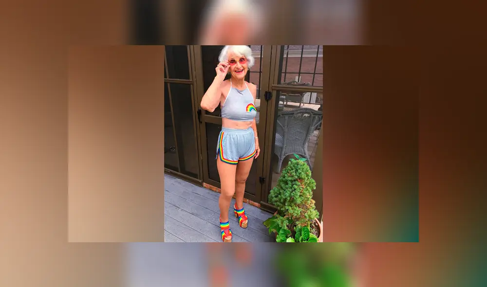 Desliza hacia la izquierda para conocer a la mujer de 92 años, quien ha causado furor en Facebook.