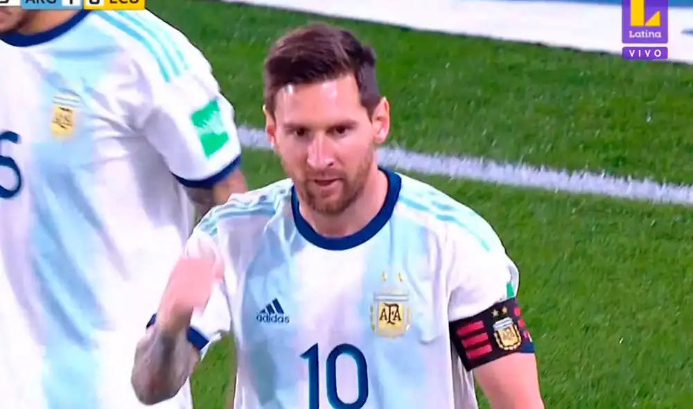 Lionel Messi marcó el primero desde los doce pasos. Foto: Captura de Latina Lionel Messi marcó el primero desde los doce pasos. Foto: Captura de Latina