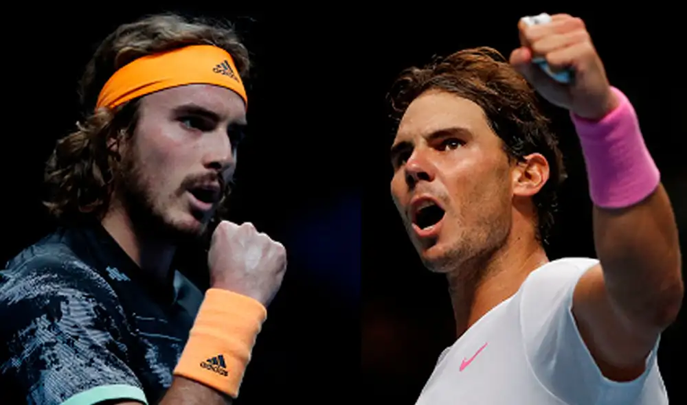 Rafael Nadal choca ante Tsitsipás por el ATP Finals. (Crédito: AFP)