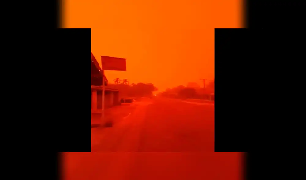 Extraño fenómeno genera que el cielo de Indonesia se tiña de rojo [VIDEO]