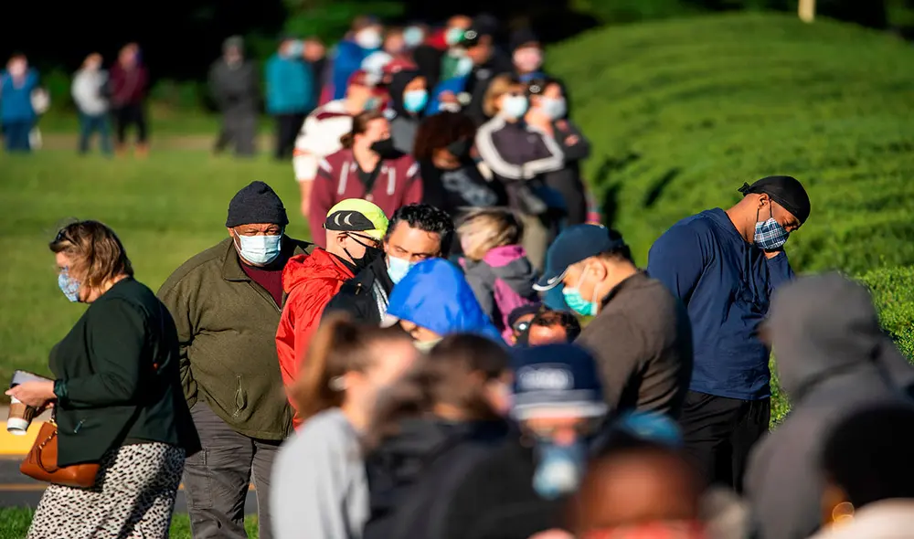 Virginia es uno de los estados donde se observaron largas filas. Foto: EFE
