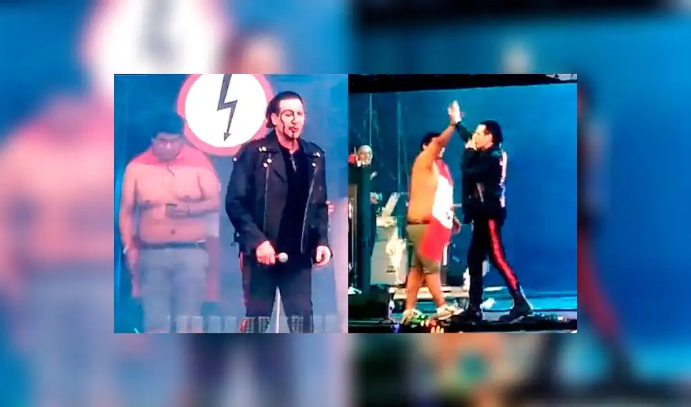 YouTube: Marilyn Manson conoció a fan peruano y lo desnudó en concierto
