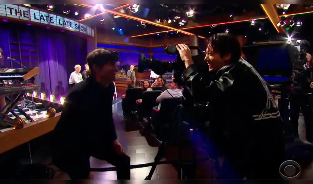 RM o Namjoon ayudó a Ashton Kutcher en el divertido juego de 'escondidas' para el show de James Corden.
