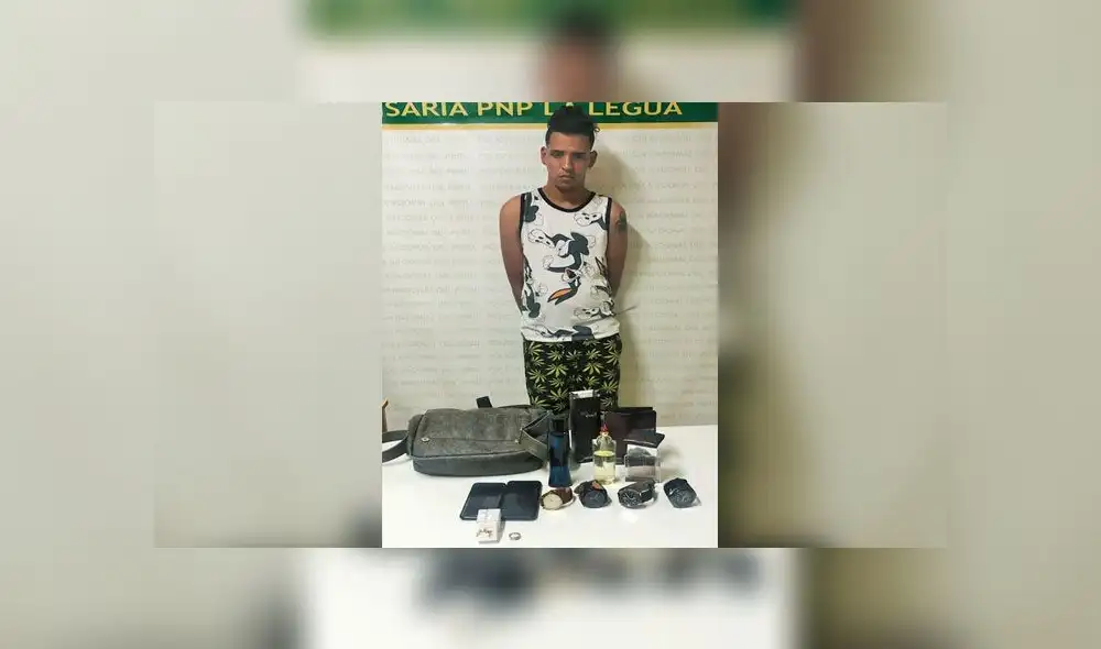 Sujeto fue intervenido mientras caminaba por el cruce de la calle Dominicos con la avenida Tomás Valle. (Foto: Policía)