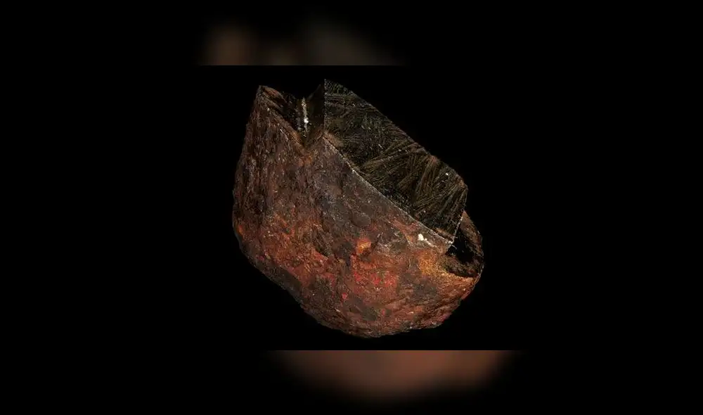 Dentro del meteorito había edscottita, el mineral nunca antes detectado en la Tierra. Foto: Museo Victoria. Dentro del meteorito había edscottita, el mineral nunca antes detectado en la Tierra. Foto: Museo Victoria.