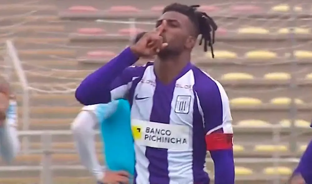 Carlos Ascues anotó el 2-0 de Alianza Lima ante Deportivo Llacuabamba, por la Liga 1 Movistar. Foto: Captura de Gol Perú