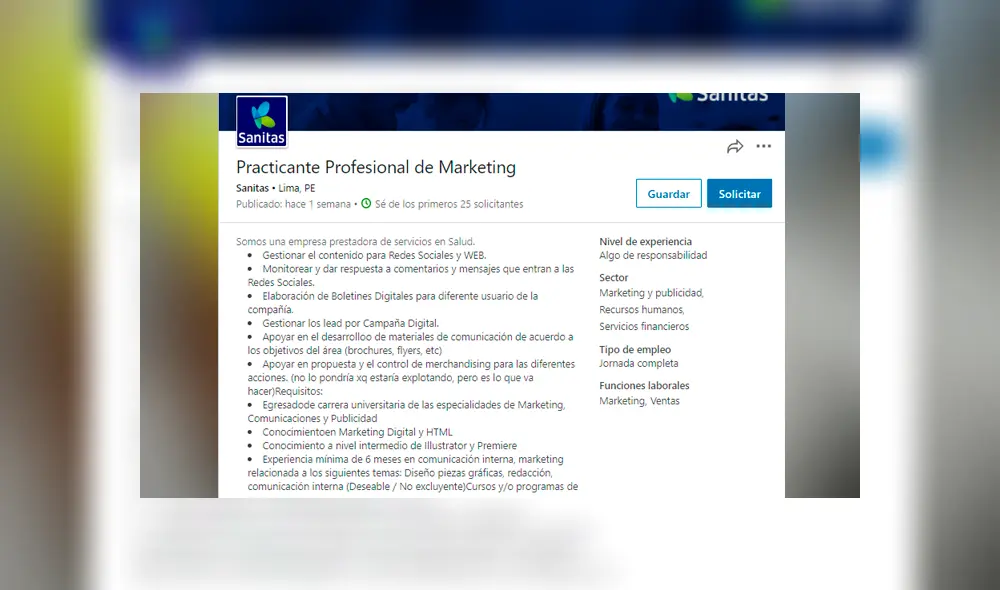 Facebook viral: empresa peruana comete ‘error’ en anuncio de empleo y es duramente criticado [FOTOS]