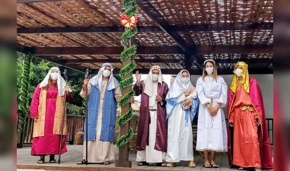 Con la escenificación del nacimiento de Jesús y el Árbol de la Navidad y de la Esperanza. Foto: parque de las leyendas