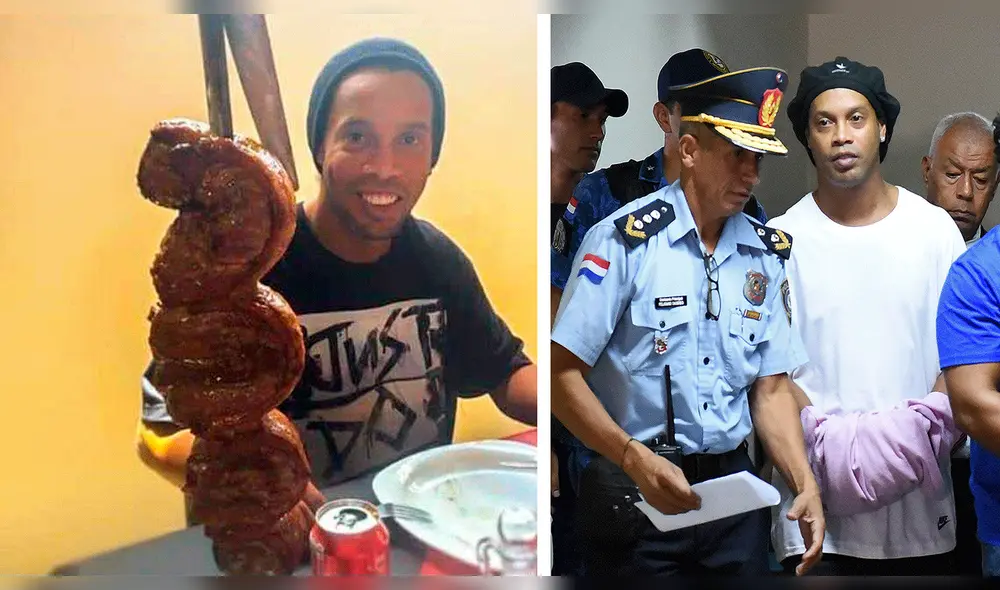 Ronaldinho celebró su cumpleaños en la cárcel con un asado.