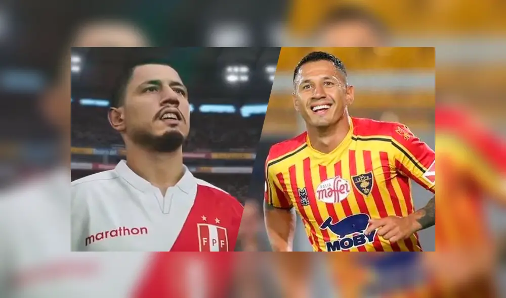 Gianluca Lapadula, actual jugador del Lecce, comparte la delantera con Paolo Guerrero en PES 2020.