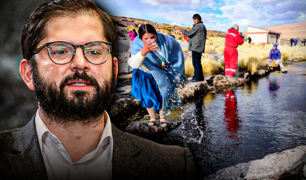 Presidente Boric expresó que “nuestro país puede estar tranquilo con la sentencia de la Corte. Hemos obtenido la certeza jurídica que fuimos a buscar”. Foto: composición LR- La Tercera/AFP