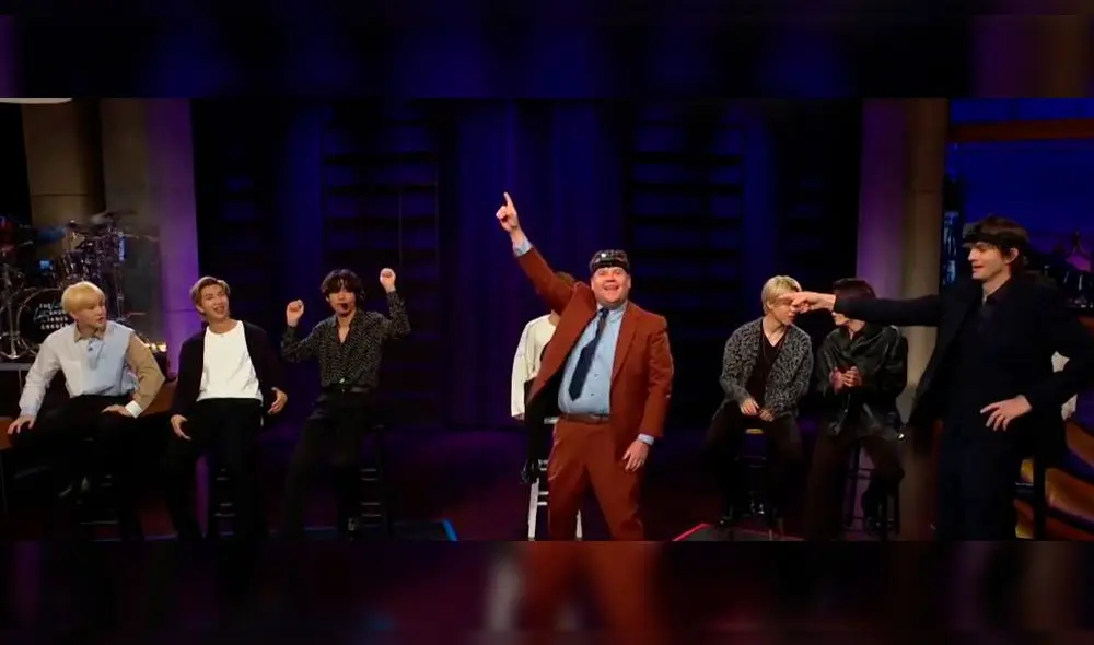 RM o Namjoon ayudó a Ashton Kutcher en el divertido juego de 'escondidas' para el show de James Corden.