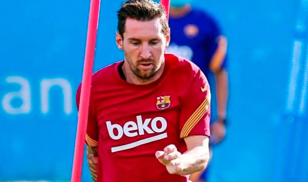 Lionel Messi se sumó a los entrenamientos grupales este último miércoles. Foto: EFE Lionel Messi se sumó a los entrenamientos grupales este último miércoles. Foto: EFE