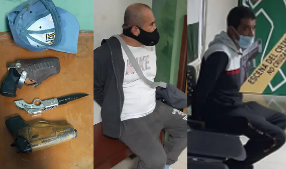 Sujetos fueron detenidos en la calle José Bernardo Alcedo tras persecución policial. Foto: Municipalidad de Miraflores