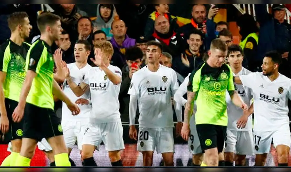 Valencia derrotó 1-0 Celtic y clasificó a octavos de la Europa League [RESUMEN y GOLES]