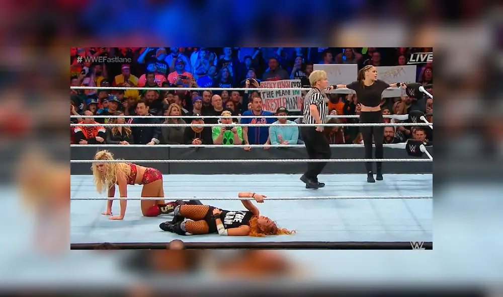 WWE Fastlane: Ronda Rousey enfrentará a Becky Lynch y Charlotte Flair en Wrestlemania WWE Fastlane: Ronda Rousey enfrentará a Becky Lynch y Charlotte Flair en Wrestlemania