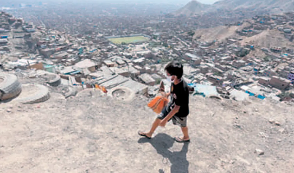niño cerro mascarilla pobreza