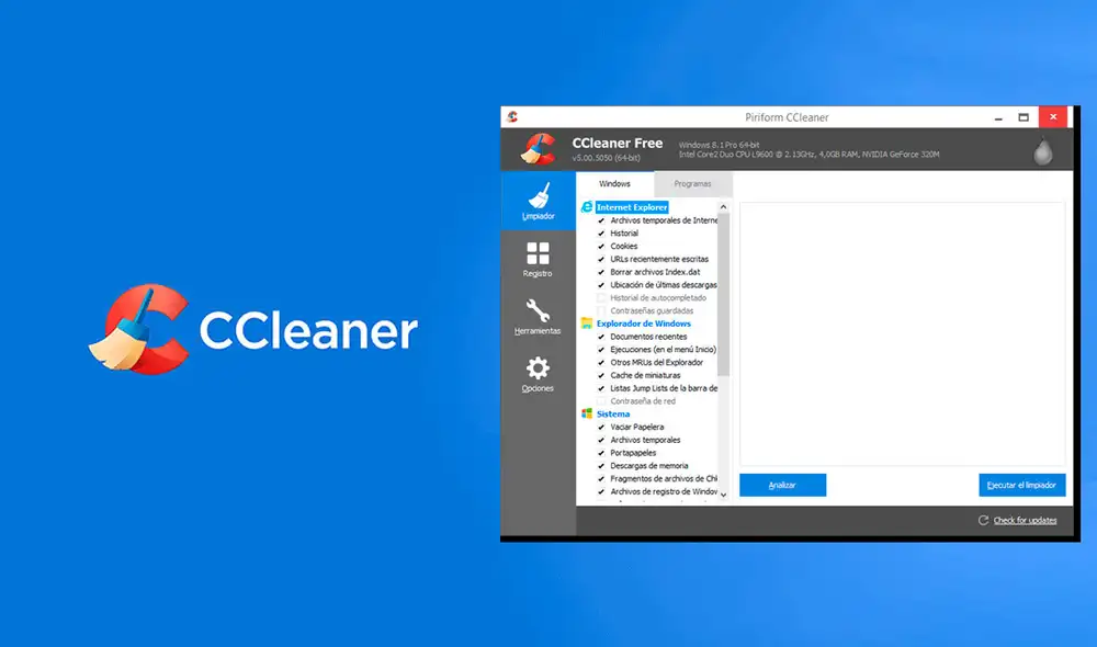 La versión 5.74 de CCleaner se mantiene abierta misteriosamente. Usuarios sospechan de la famosa aplicación para liberar espacio. Foto: Infospyware, composición