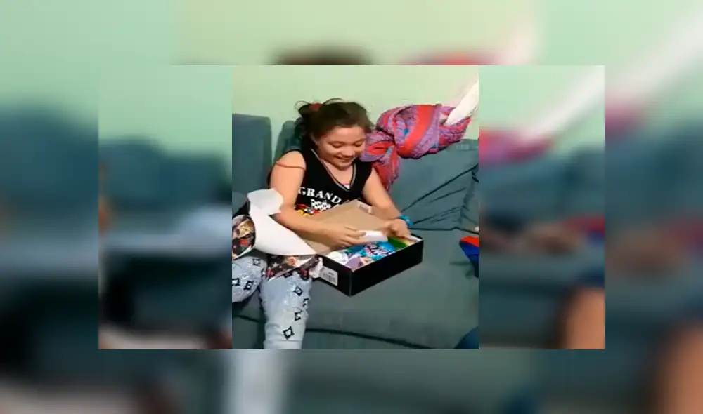 Facebook viral: niña se alegra por el regalo que le da su familia, lo abre y llora de decepción [VIDEO]