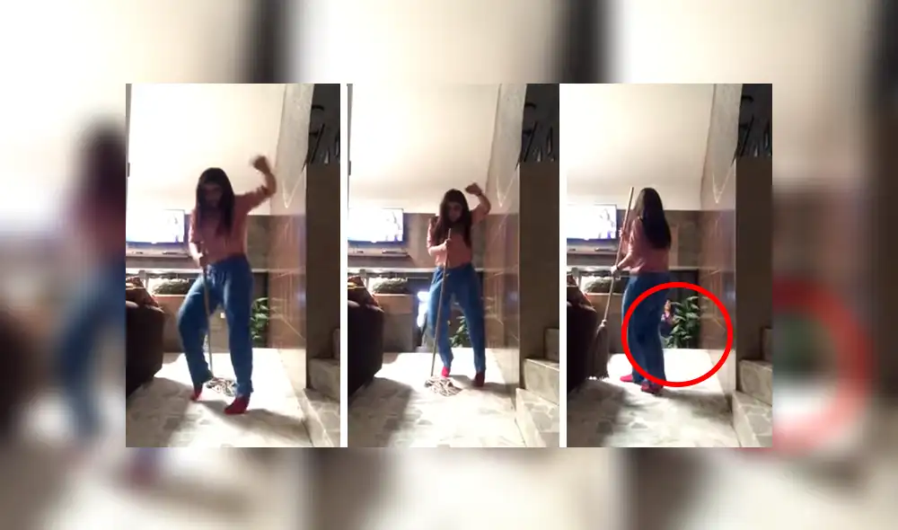 Facebook viral: chica se pone a bailar en vez de barrer y su madre le da fuerte regaño [VIDEO]
