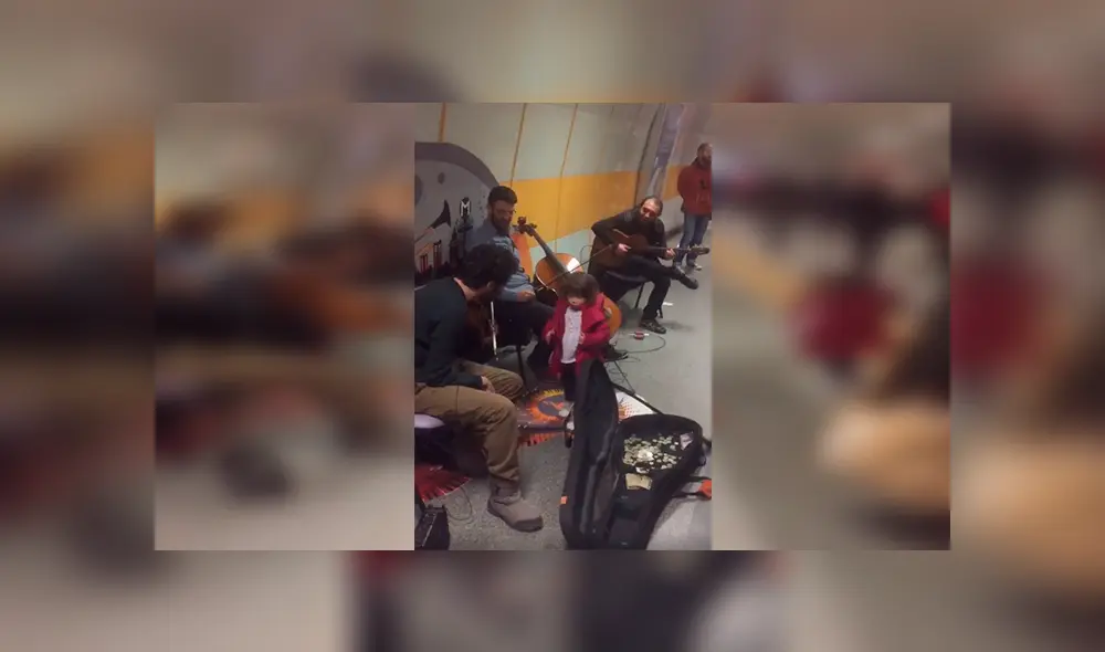 En Facebook, unos músicos interpretaron una canción sinfónica y una pequeña se emocionó con su espectáculo.