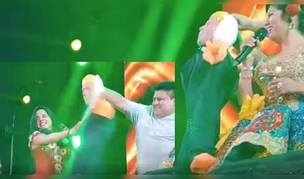 Vanessa Terkes descargó su furia en piñata de George Forsyth durante evento folclórico Vanessa Terkes descargó su furia en piñata de George Forsyth durante evento folclórico