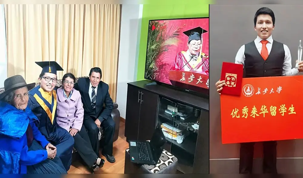 Apurímac. Jemuel Zarabia Hurtado recibió el certificado de Excelente Graduado Internacional 2020 de parte de la Universidad de Chang´an de China. Foto: Pronabec. Apurímac. Jemuel Zarabia Hurtado recibió el certificado de Excelente Graduado Internacional 2020 de parte de la Universidad de Chang´an de China. Foto: Pronabec.