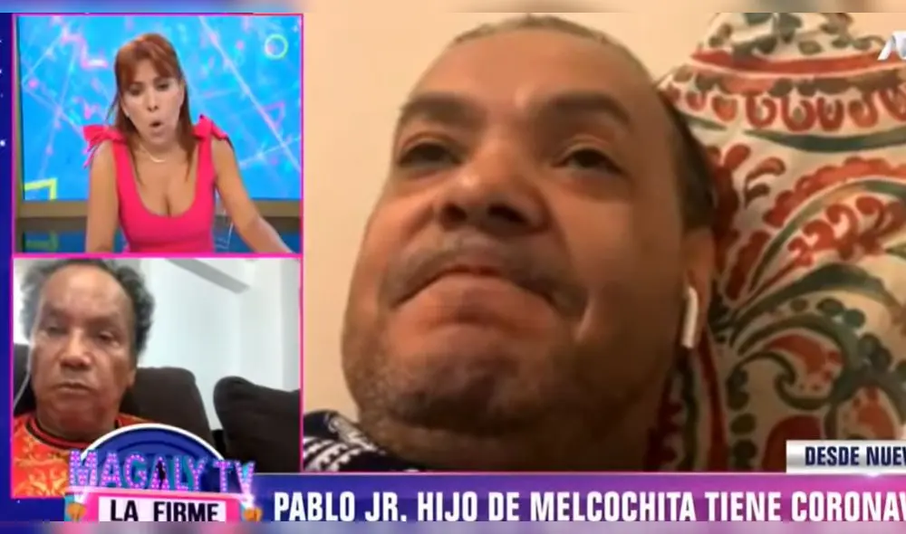 Melcochita y su hijo Pablo Villanueva