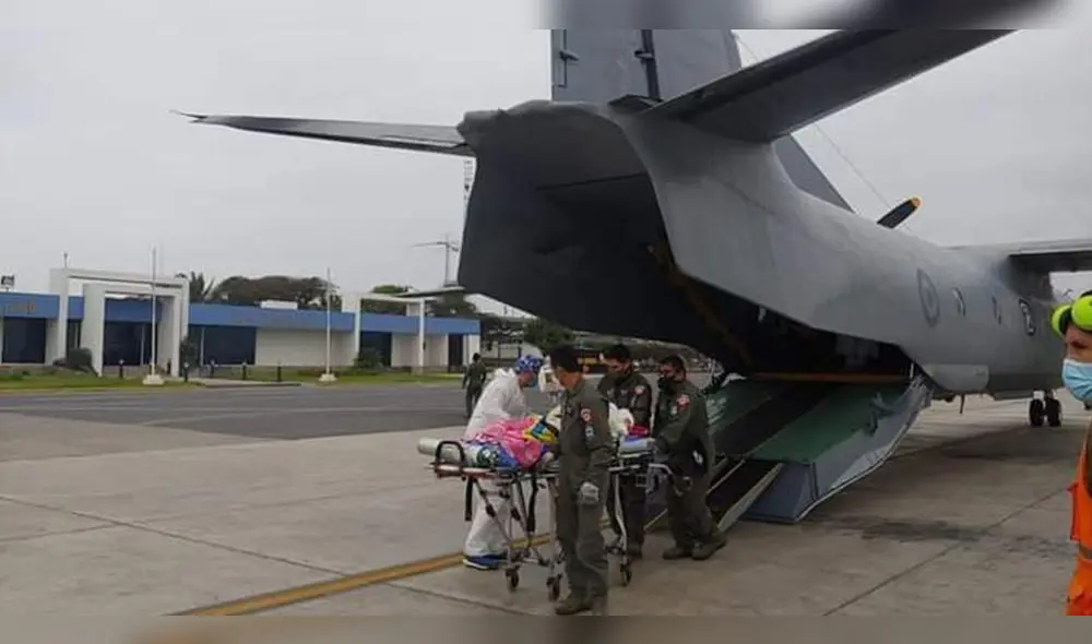 Menor con quemaduras en el 70% del cuerpo, fue llevado a Lima, a través de un puente aéreo.