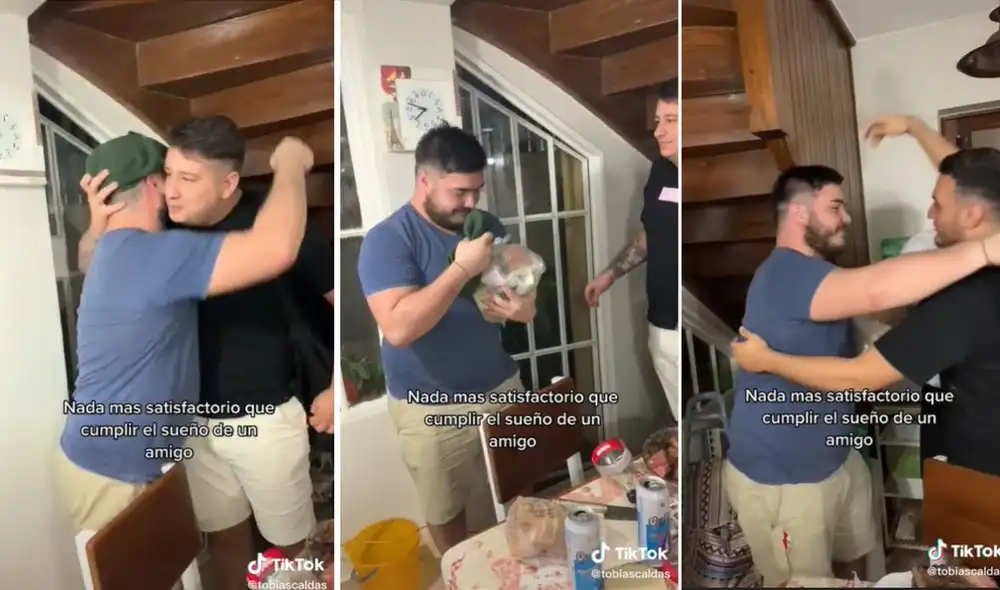 El video se viralizó rápidamente en redes sociales. Foto: composición LR/captura de TikTok/@tobiascaldas