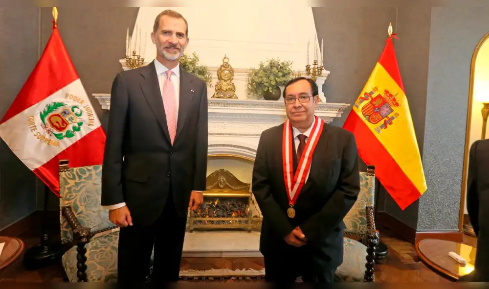 Rey Felipe VI se reunió con el presidente del PJ, Víctor Prado Saldarriaga Rey Felipe VI se reunió con el presidente del PJ, Víctor Prado Saldarriaga