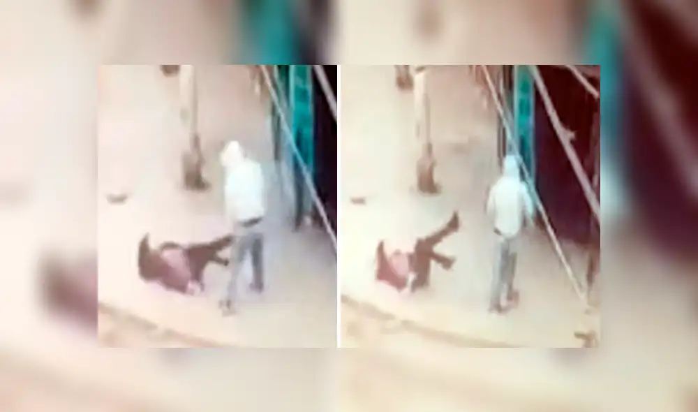 Joven se defendió a patadas de asalto en Cañete. Foto: Captura de video Joven se defendió a patadas de asalto en Cañete. Foto: Captura de video