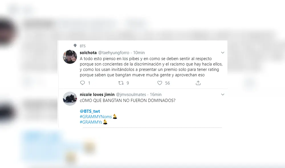 ARMY expresa inconformidad con los resultados de las nominaciones para el GRAMMY 2020.