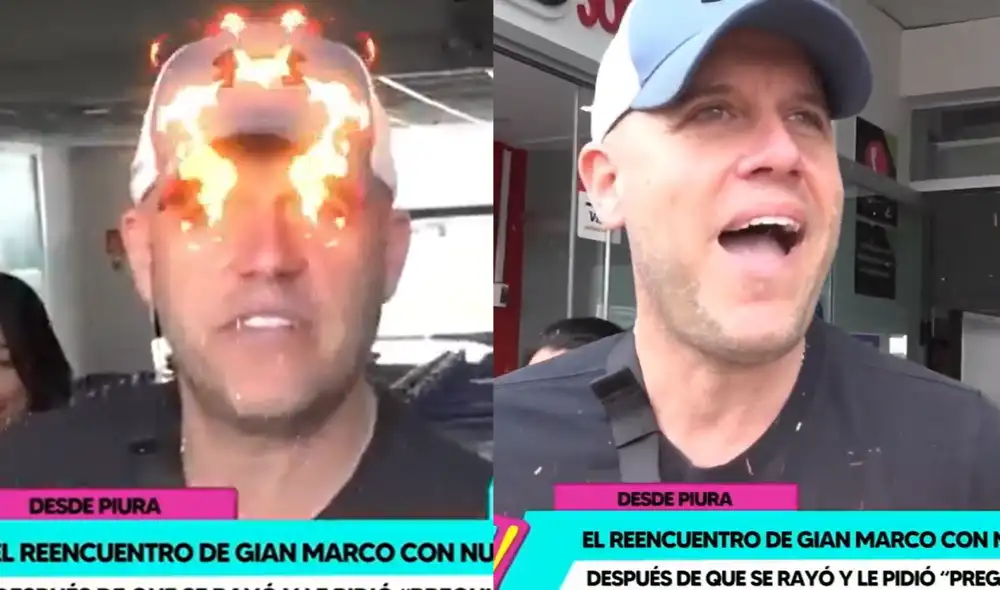 Así reaccionó Gian Marco al reencontrarse con "Amor y fuego". Foto: composición LR/ captura de Willax TV