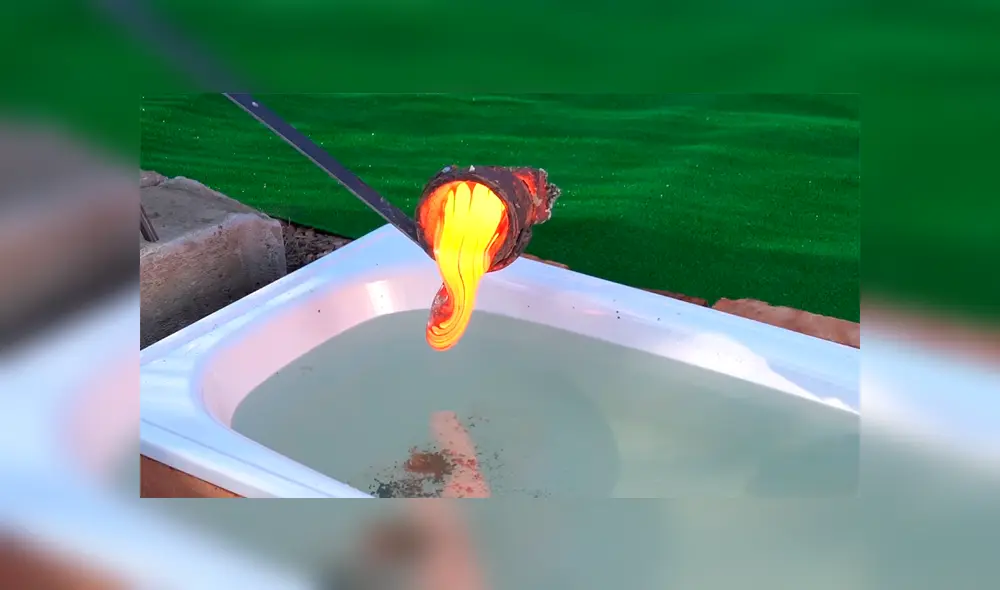 Un youtuber realizó un experimento con lava que dejó atónitos a miles de personas en redes sociales.